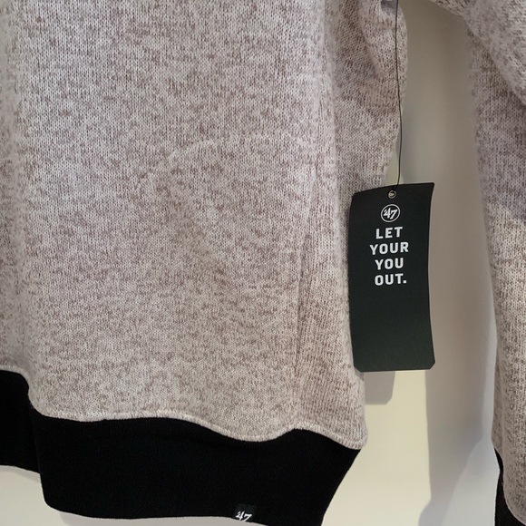 47 Kodiak Boston Bruins Quarter Zip Cream Pullover - Picture 3 of 4